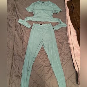 SHEIN Two Piece Crop Top and Leggings